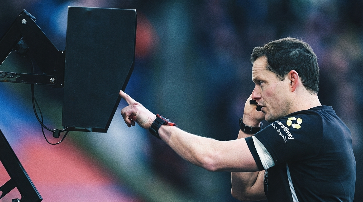 Editorial illustration for How VAR Actually Works: The Four Reviewable Incidents and the "Clear and Obvious Error" Test